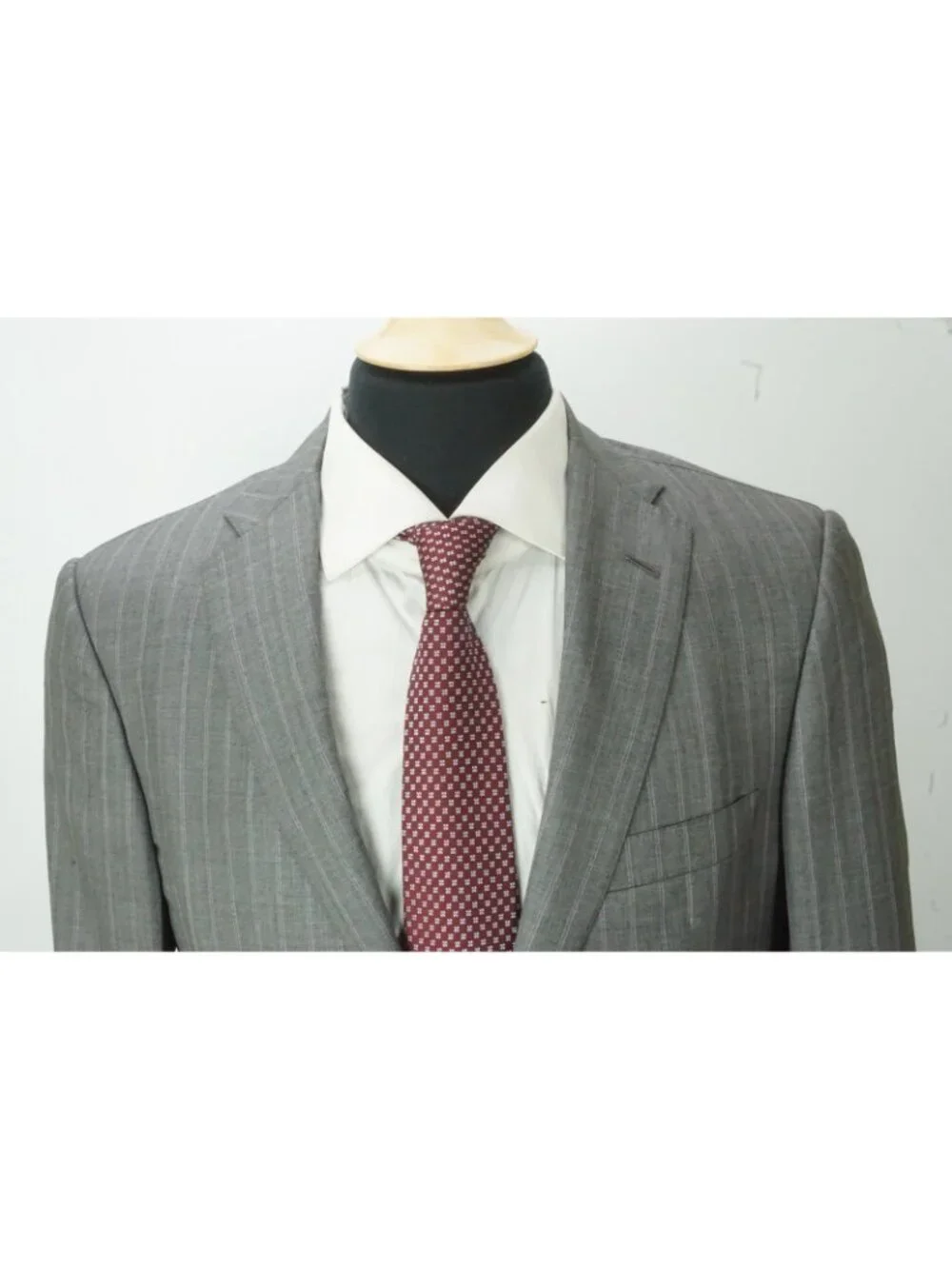 Raffaele Caruso Gray Striped Loro Piana Wool 2 Pc Suit Jacket Pant 38 US NEW